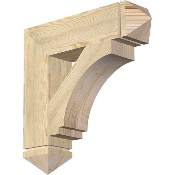 Ekena Millwork Imperial Arts & Crafts Rough Sawn Bracket, Douglas Fir, 6"W x 26"D x 26"H BKT06X26X26IMP03RDF - main
